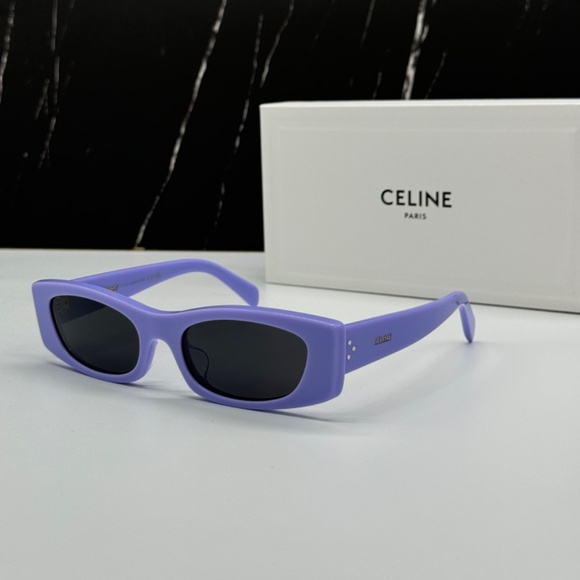 NEW CL40245U 78A CELINE PURPLE GREY SQUARE WOMEN CELINE SUNGLASSES - Picture 1 of 10